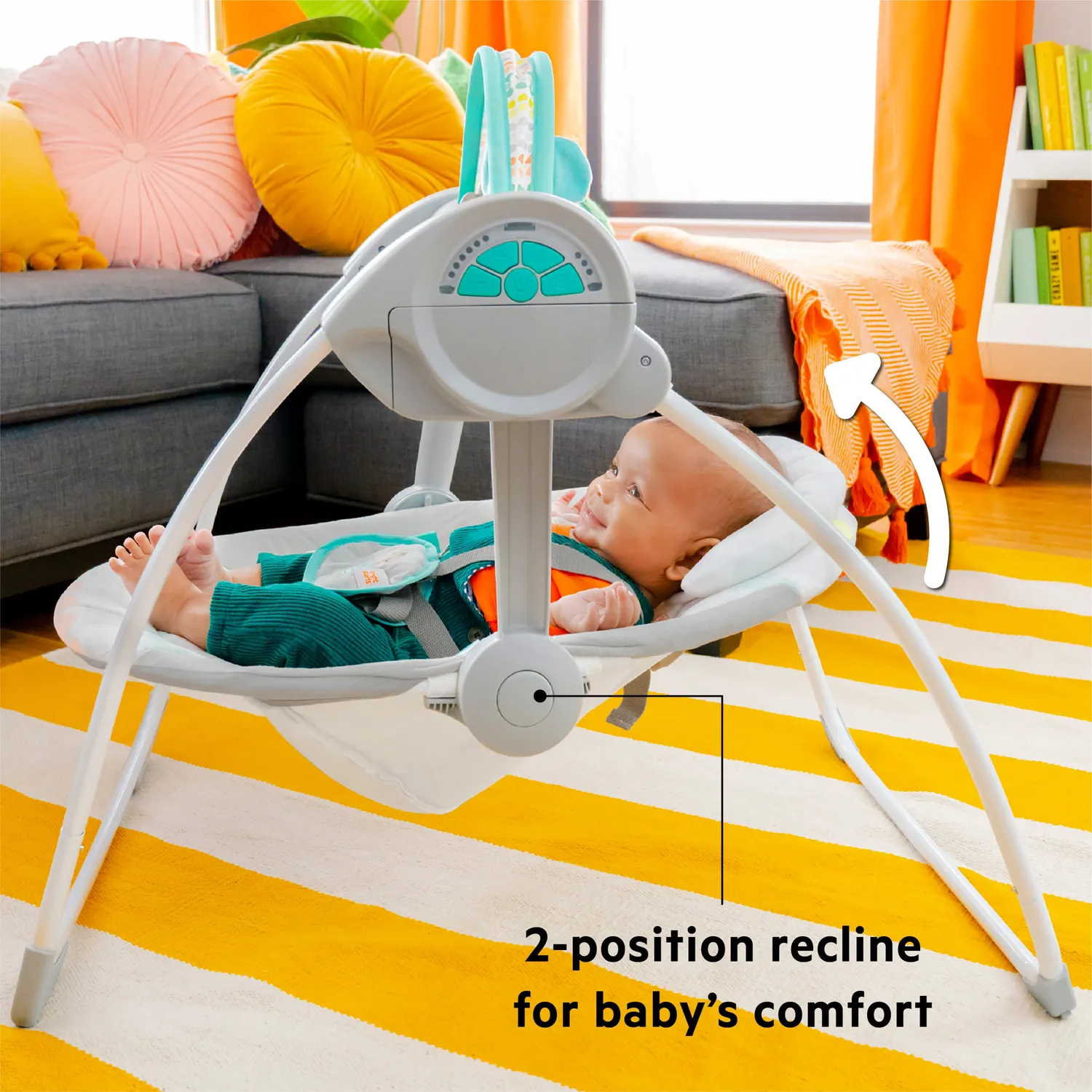 Bright Starts Whimsical Wild Babyschaukel tragbar faltbar Spielbogen