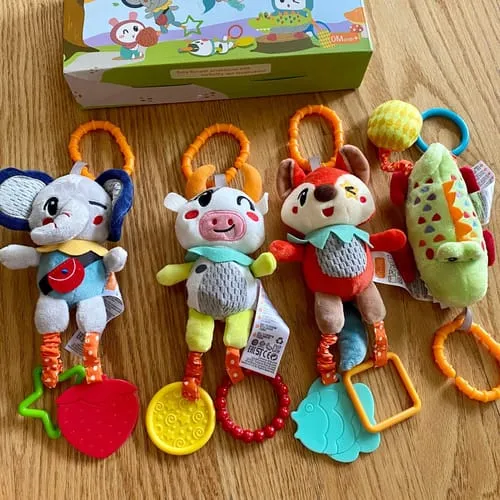 TUMAMA Hänge Rassel Set 4-teilig Plüsch ab Geburt