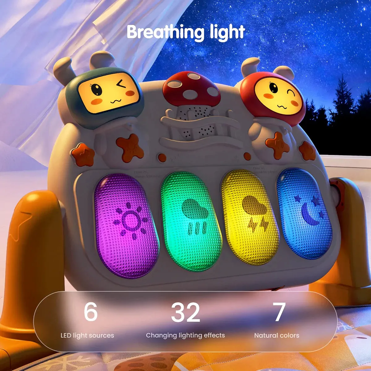 TUMAMA TM221 Spielbogen Spielmatte mit Klavier Musik Licht