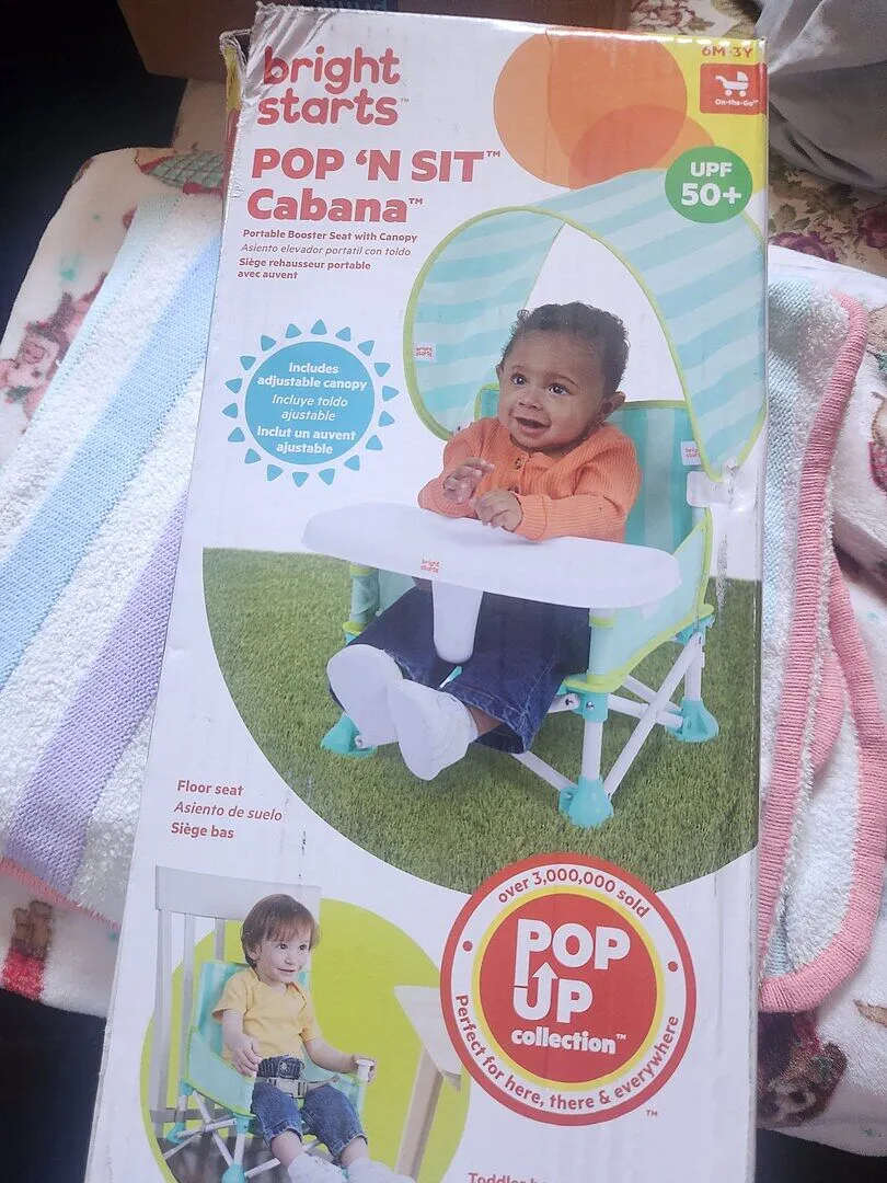 Bright Starts Pop N Sit Cabana Sitzerhöhung Teal UPF50+