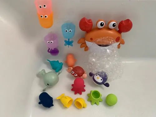 TUMAMA Krabbe Badespielzeug mit Blasen und Musik