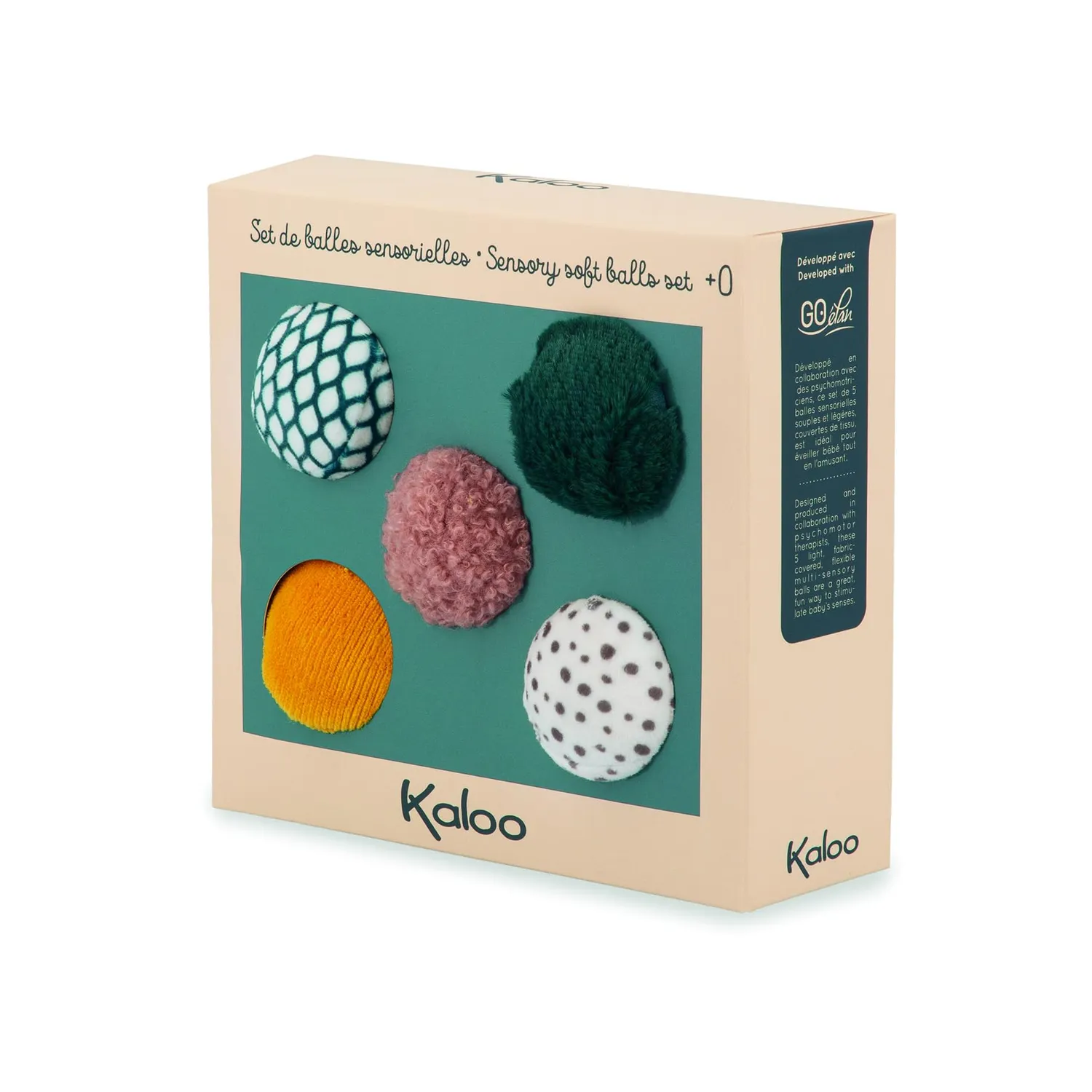 Kaloo Stimuli Sensorikbälle Babyspielzeug 5er-Set 5 cm