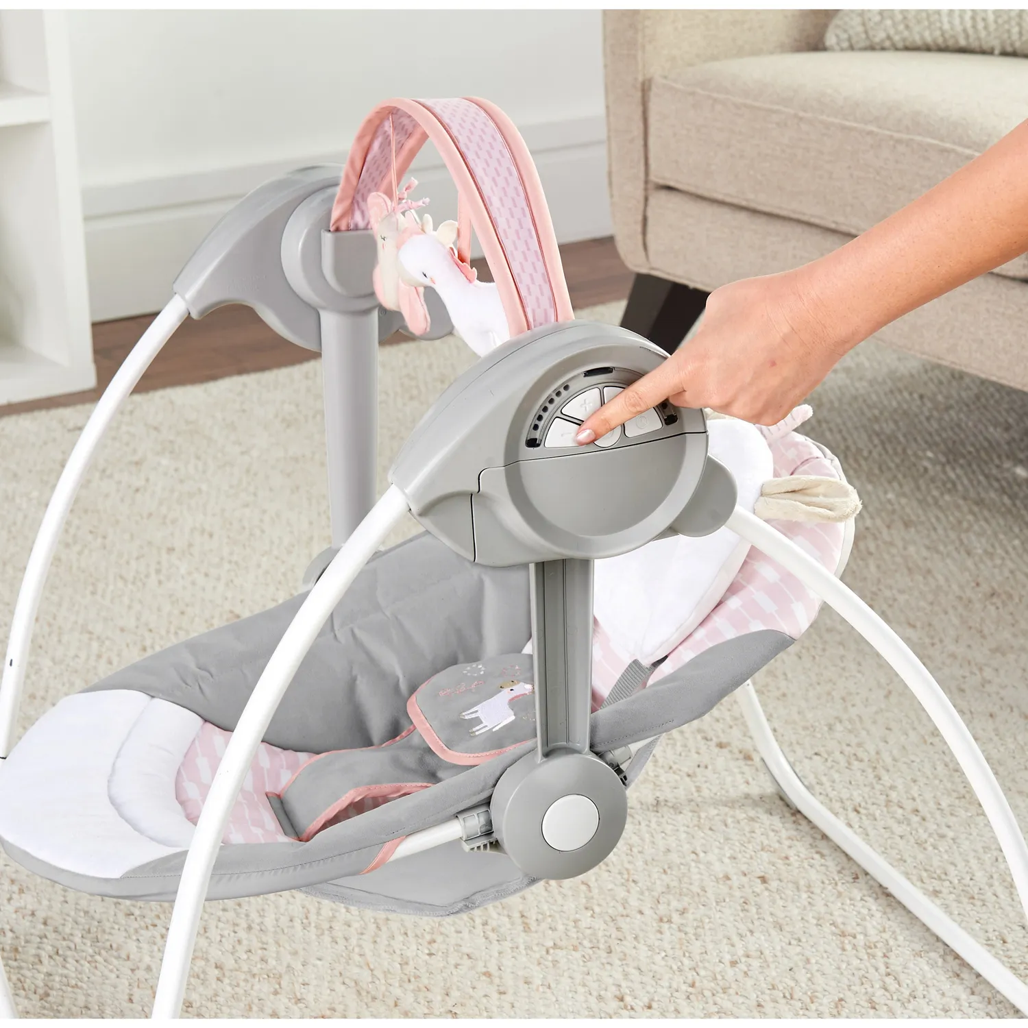 Ingenuity Comfort 2 Go Babyschaukel Flora Einhorn tragbar