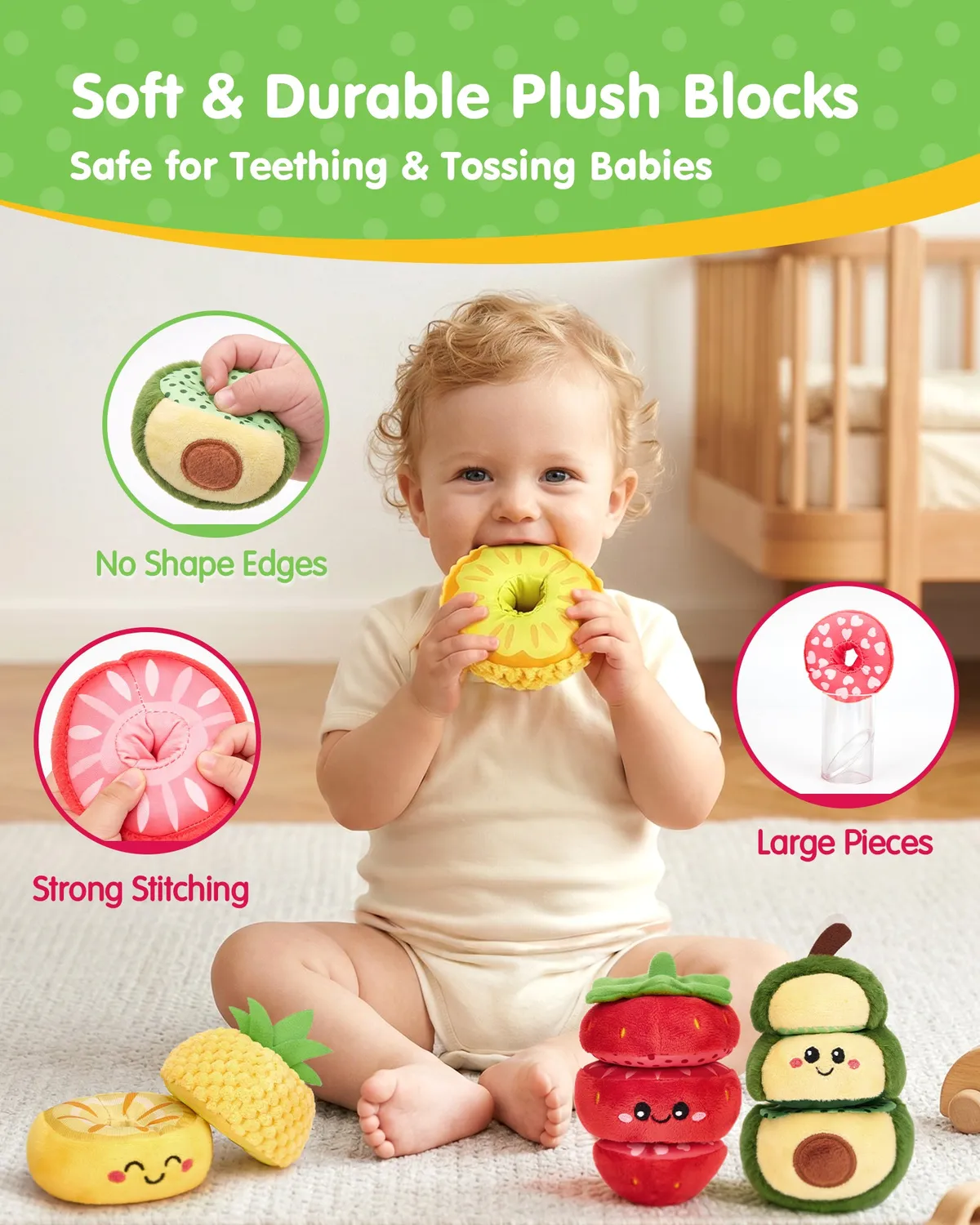 hahaland Fruit Sorting Stapelspielzeug Holz sortieren