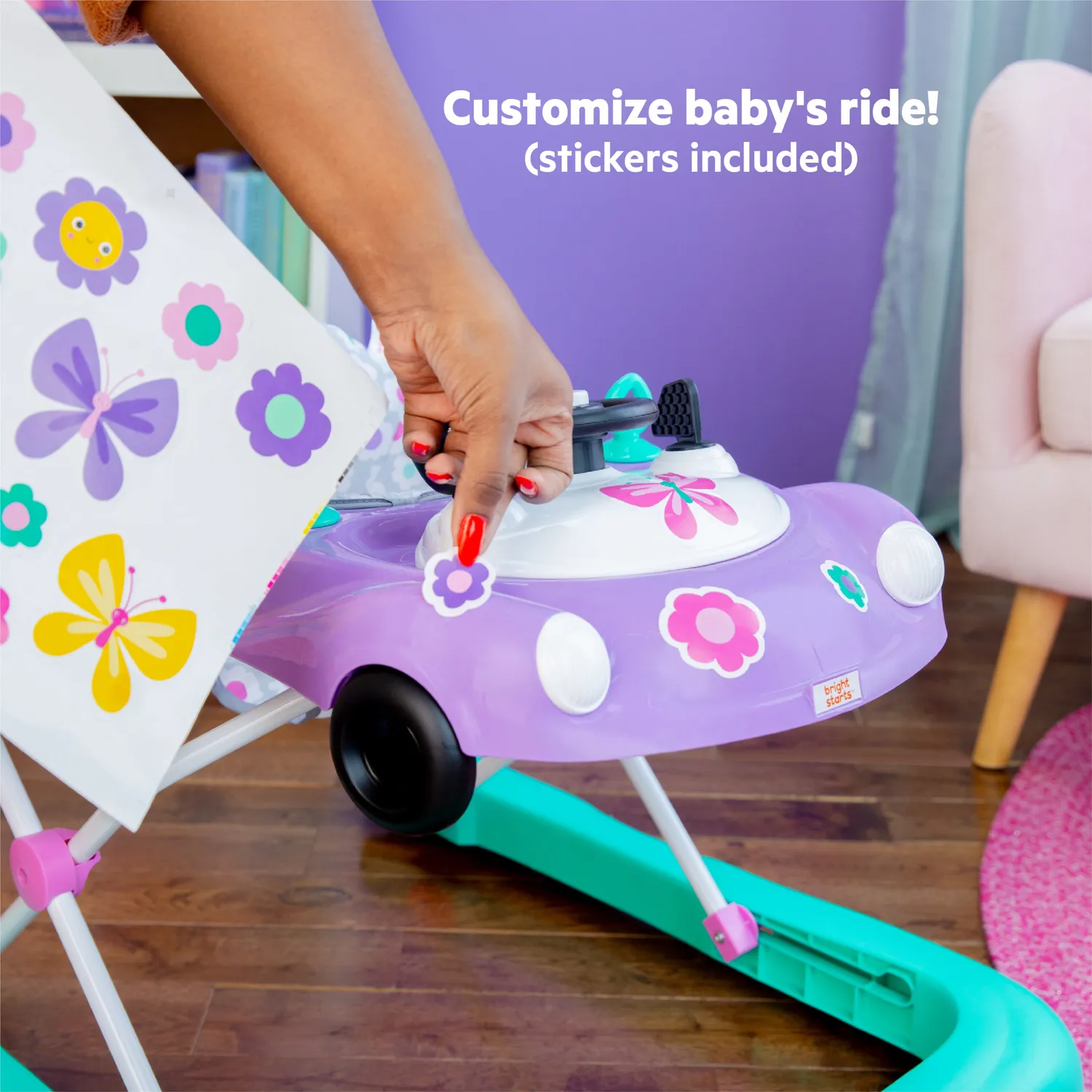 Bright Starts Little Speedster 3-in-1 Lauflernhilfe Purple Power
