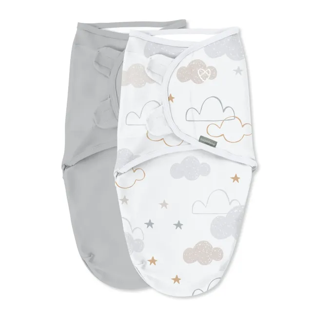 SwaddleMe Original Space & Clouds Pucksack 0-3 Monate 2 Stück Baumwolle