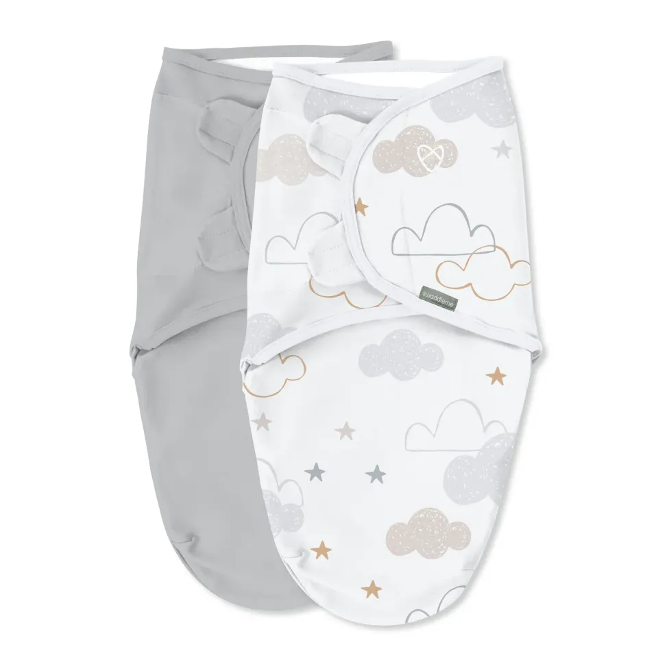 SwaddleMe Original Space & Clouds Pucksack 0-3 Monate 2 Stück Baumwolle