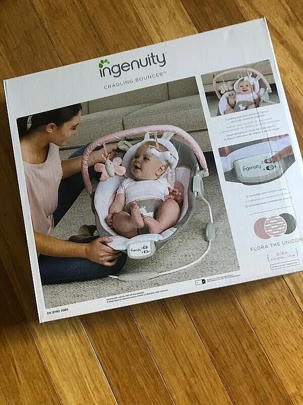 Ingenuity Flora Einhorn Babywippe mit Vibration+Musik
