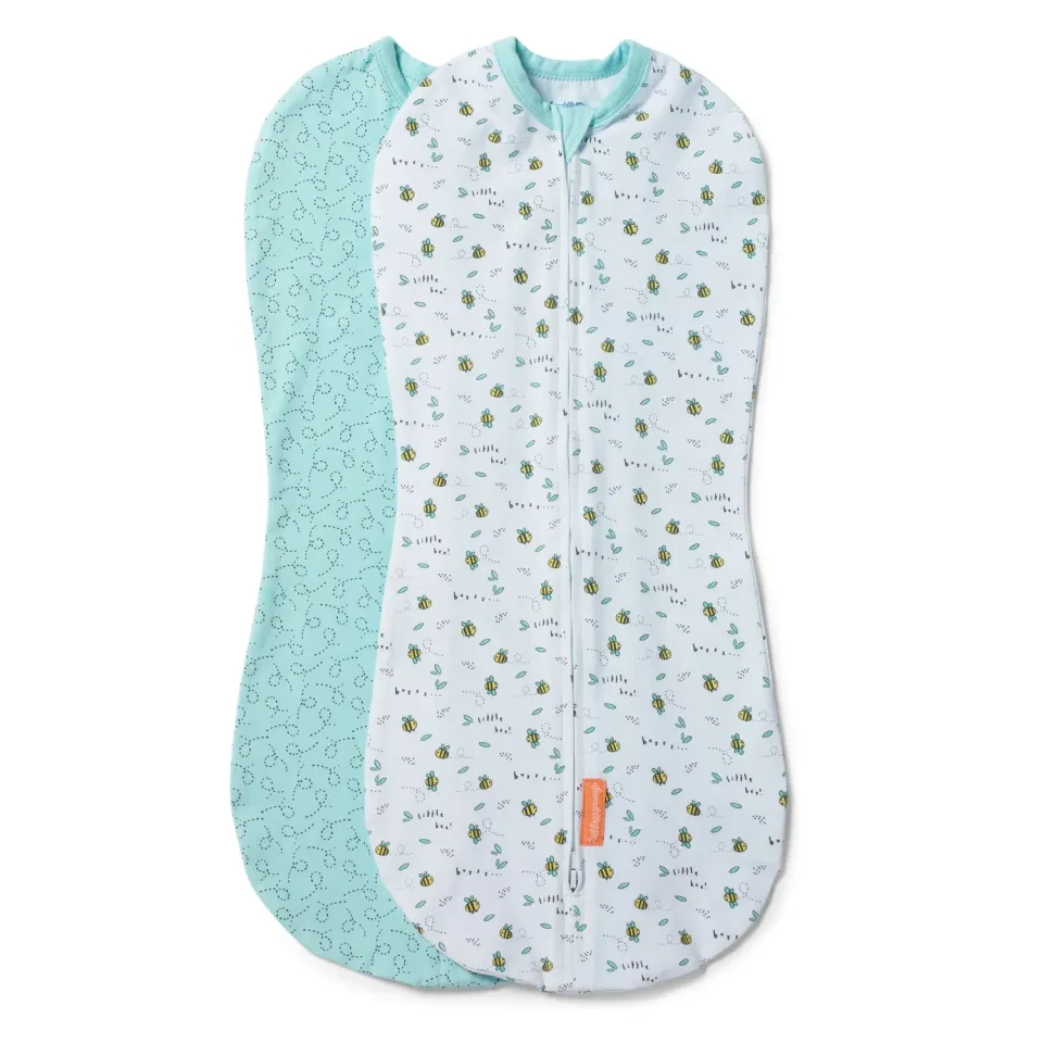 SwaddleMe Pod Pucksack SM 0-3 Monate Little Bees 2er