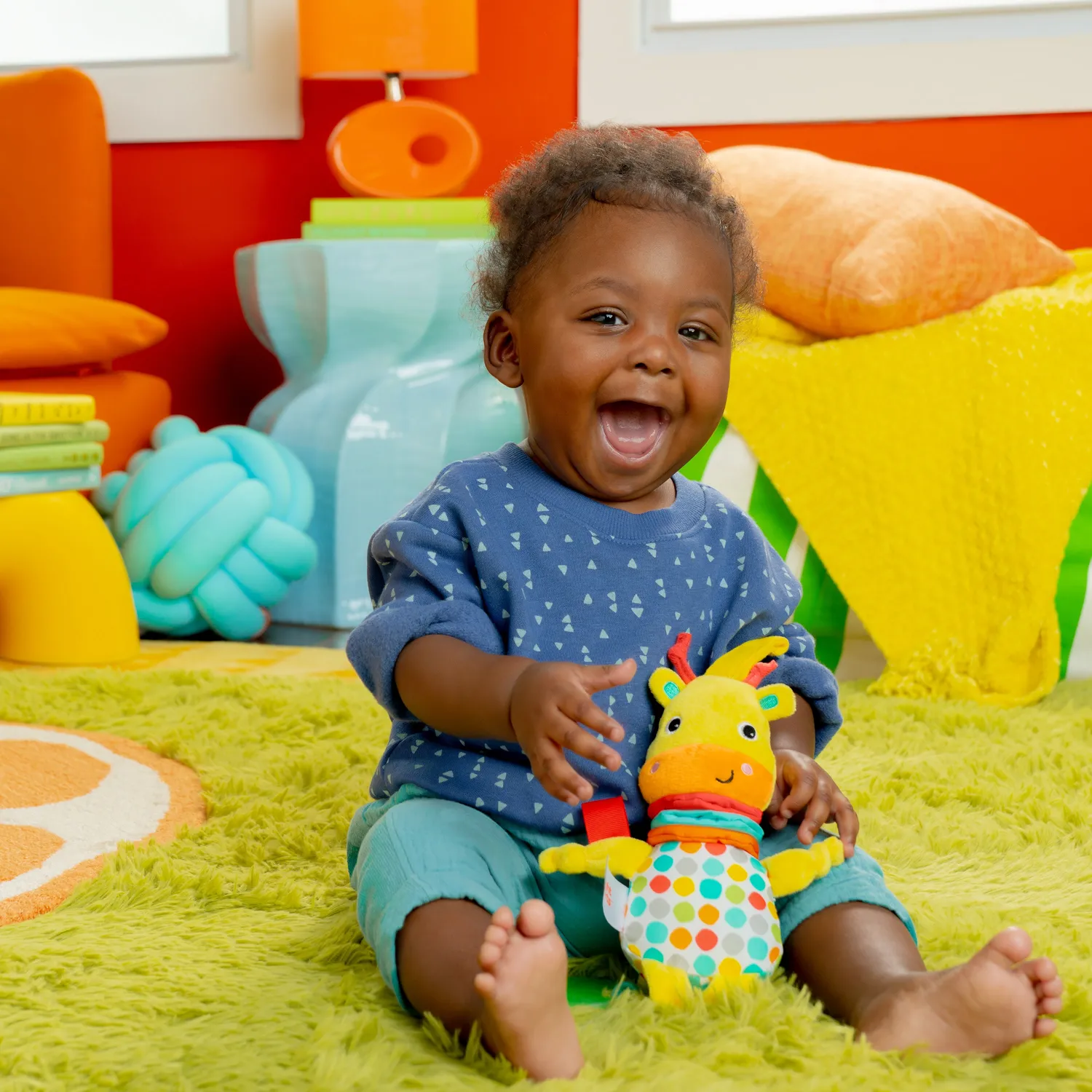 Bright Starts Pull, Play & Boogie Musikspielzeug Giraffe mit Melodie