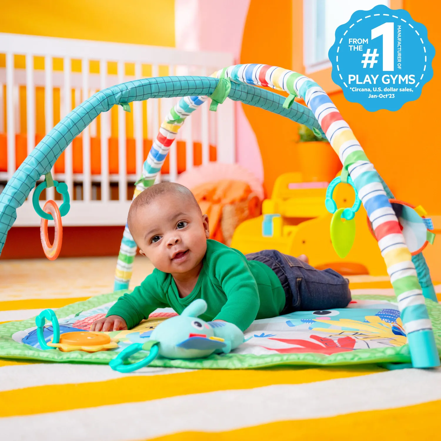 Bright Starts Wild Wiggles Spielbogen grün waschbar