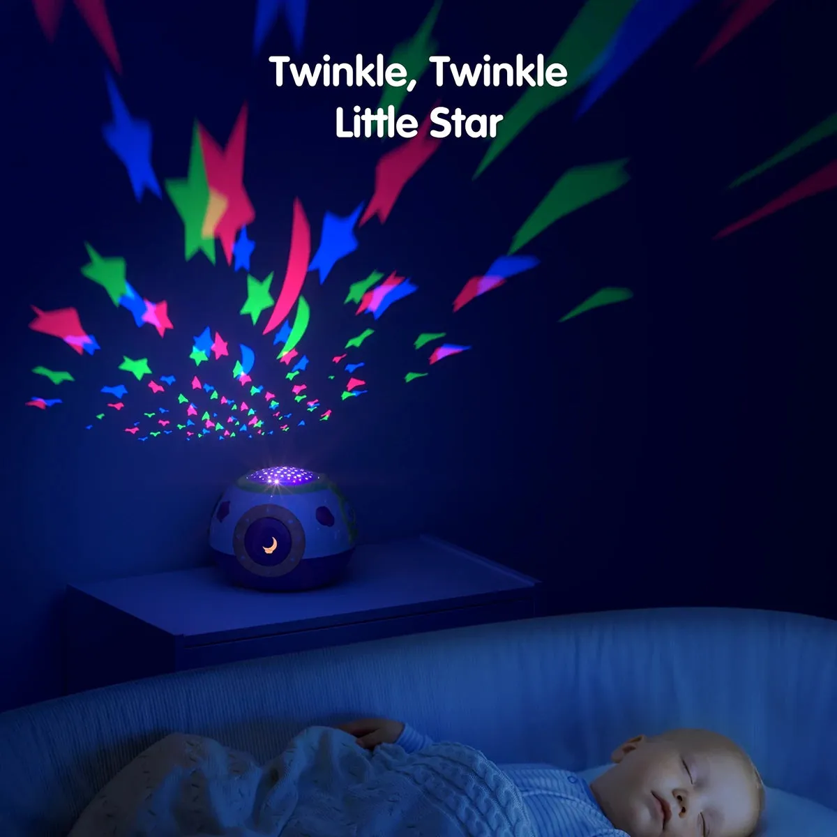 TUMAMA Sternprojektor Nachtlicht mit Musik Weißes Rauschen