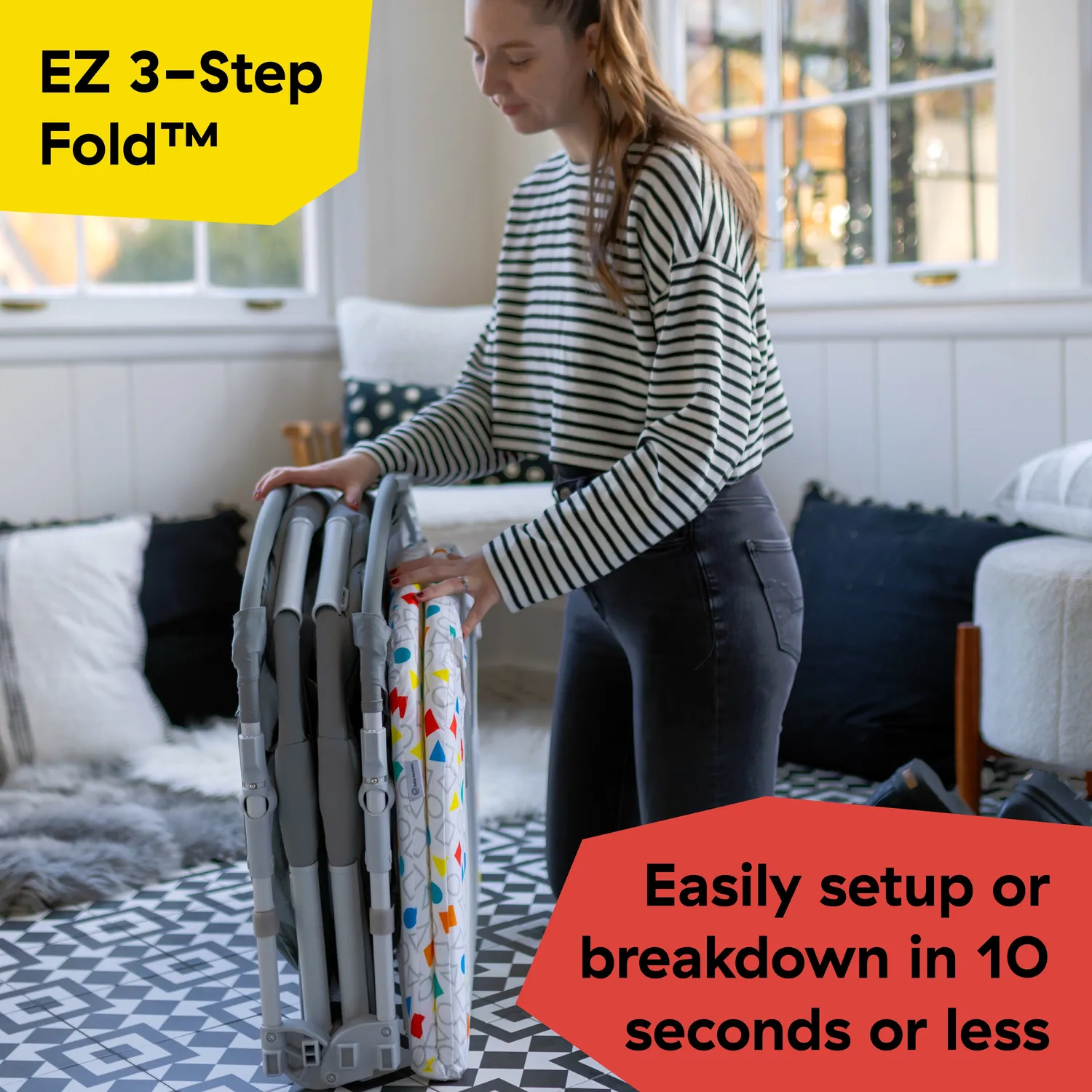 Baby Einstein Kick & Snooze 3-in-1 Laufstall Klavier Musik Licht