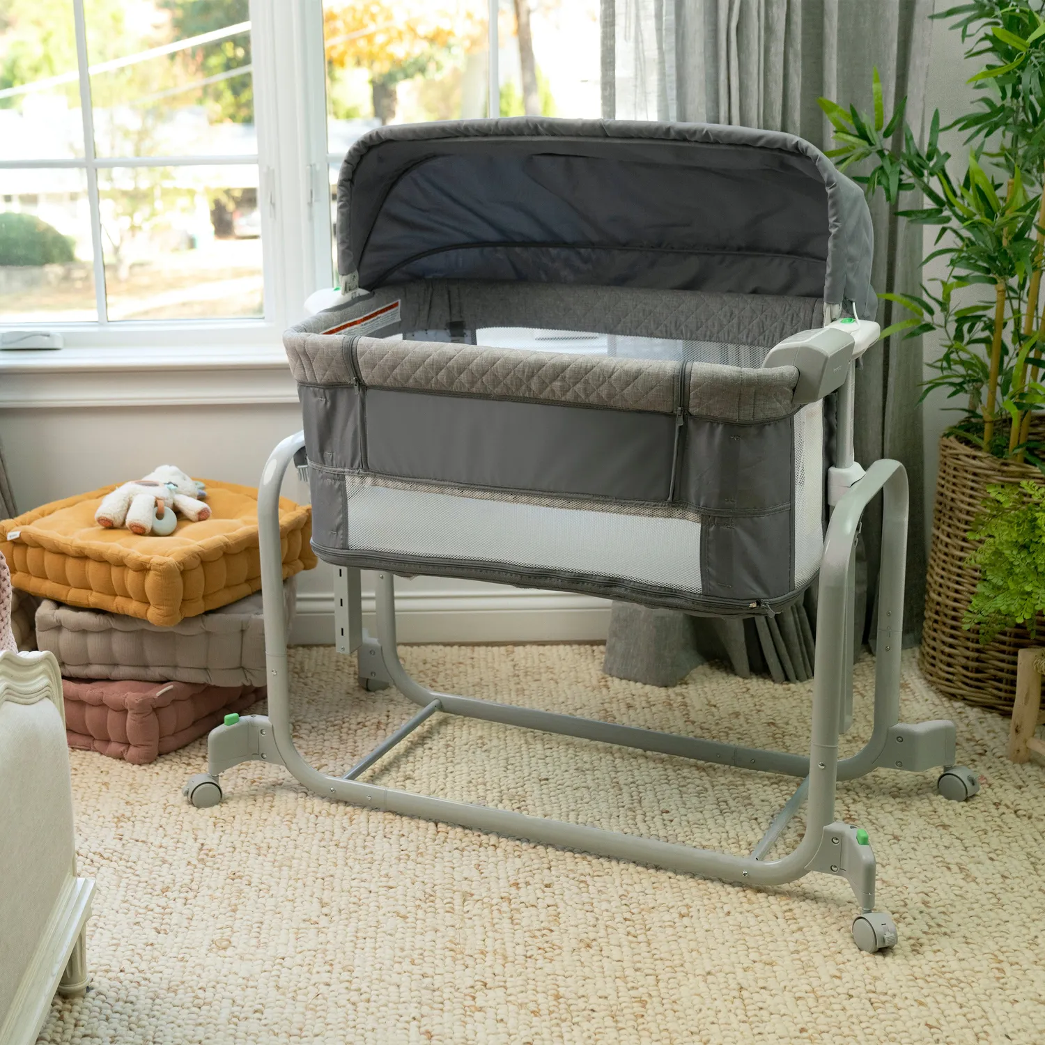 Ingenuity Dream Hero Starlight Beistellbett 3-in-1 grau