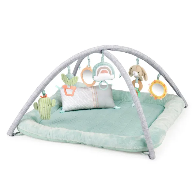 Ingenuity Calm Springs Spielbogen Plüschdecke Bambus mit 6 Toys