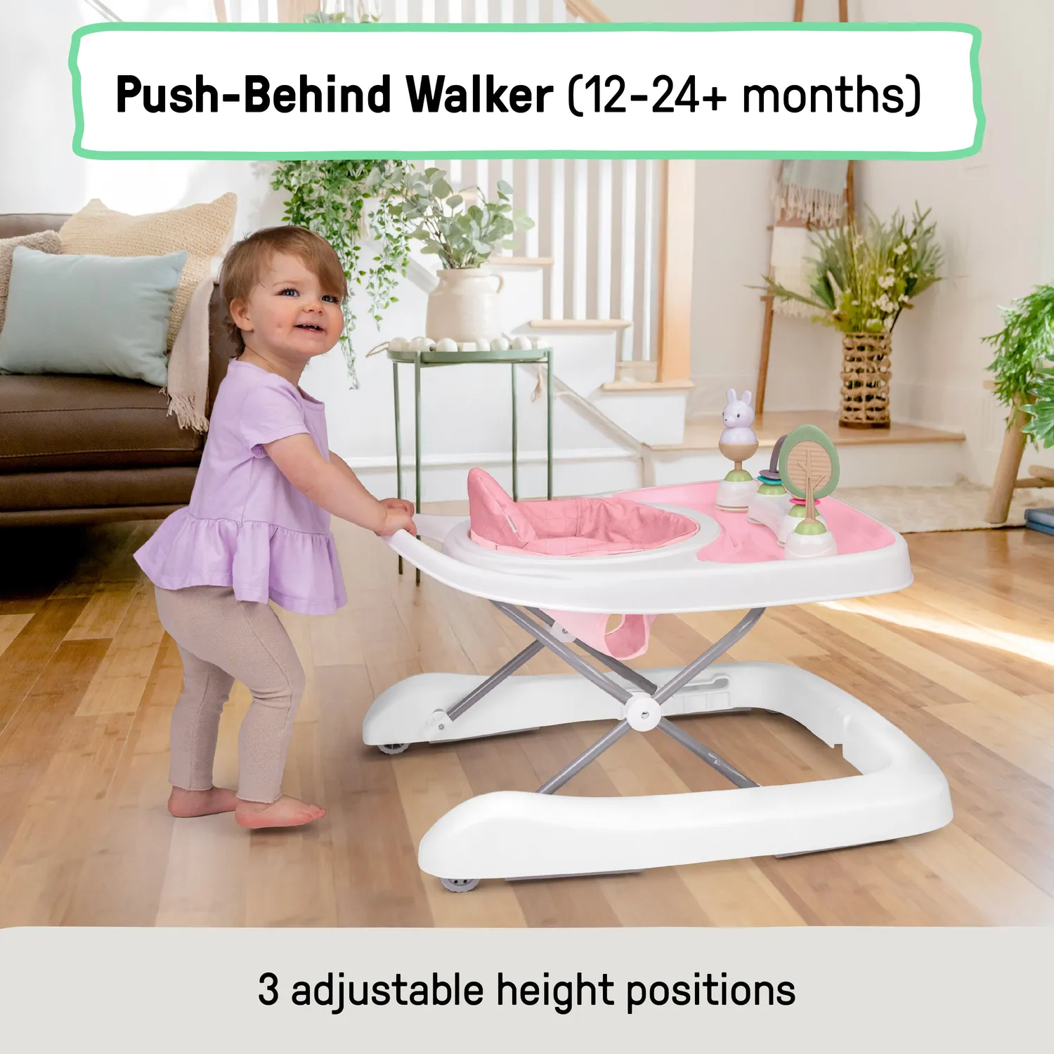 Ingenuity Step & Sprout Lauflerngerät 3-in-1 First Forest Pink