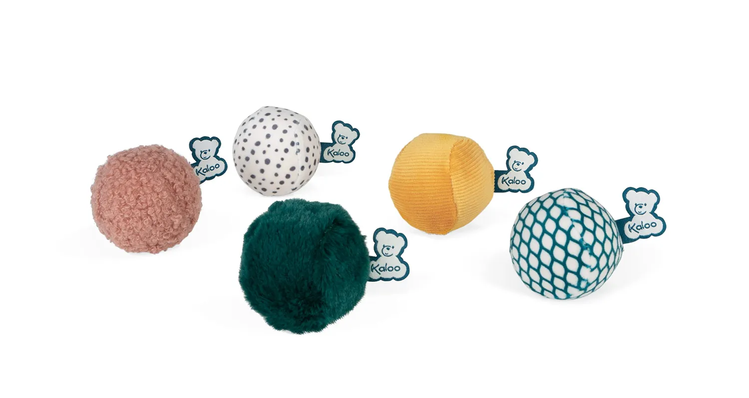 Kaloo Stimuli Sensorikbälle Babyspielzeug 5er-Set 5 cm