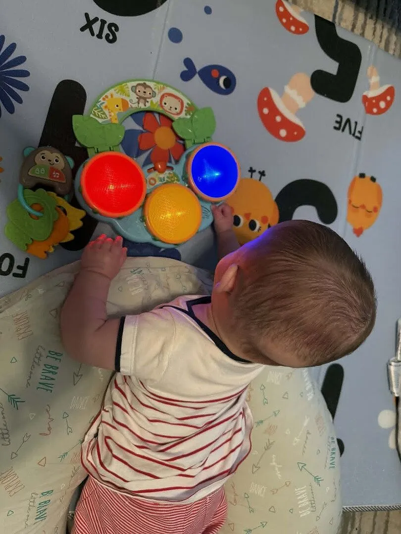Bright Starts Safari Sounds Spielzeugset 2-tlg mit Trommel und Schlüsseln