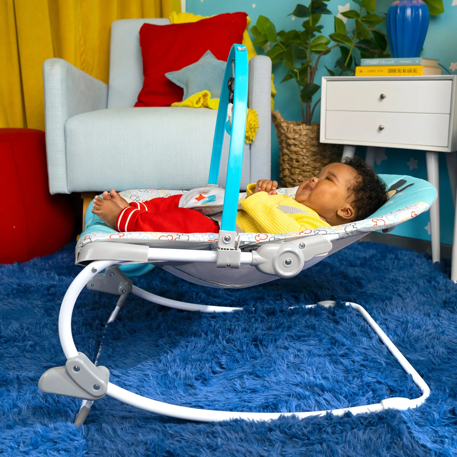 Bright Starts Disney Mickey Baby Rocker Wippe Vibration