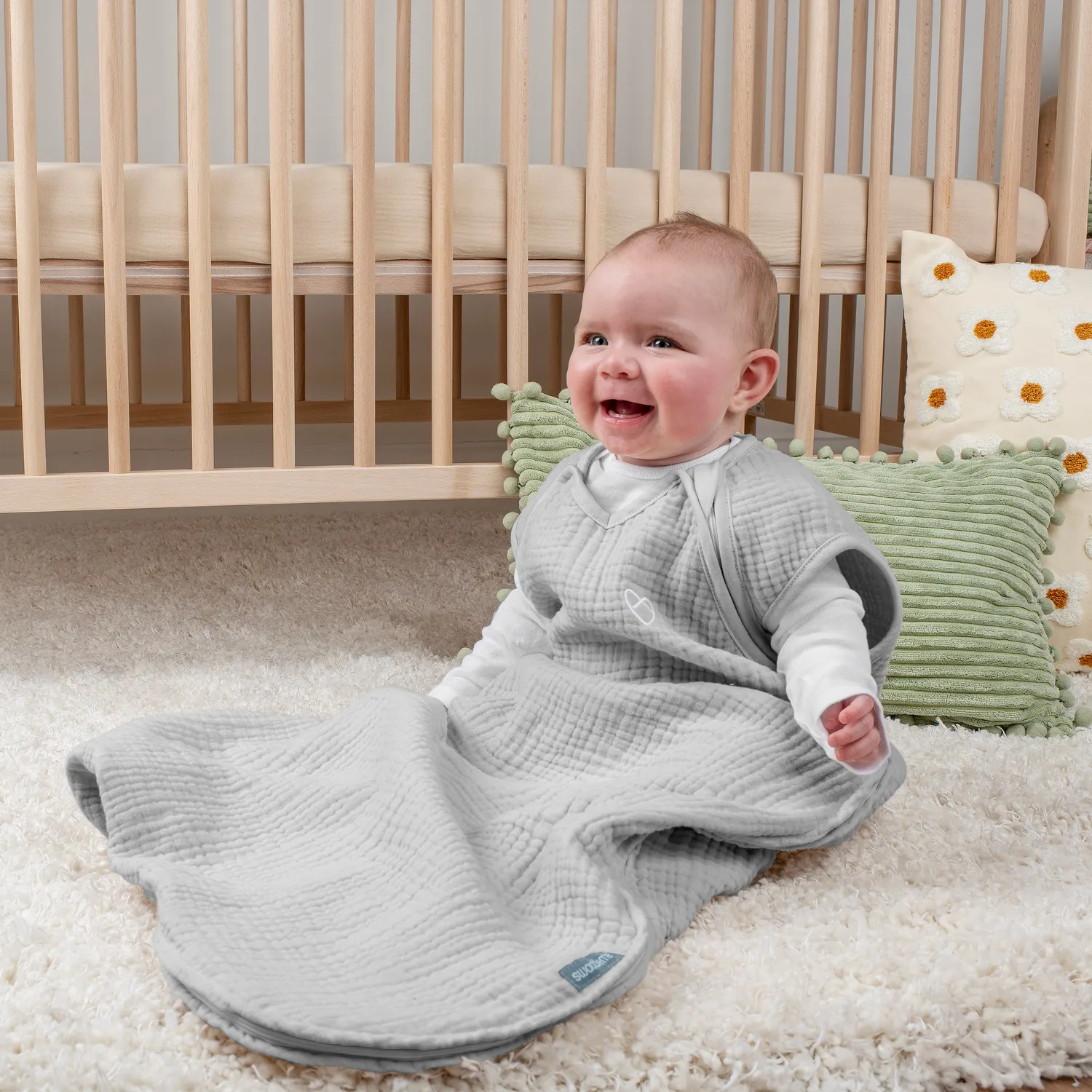 SwaddleMe Night Sack Schlafsack Heather Grey 3-18 Monate