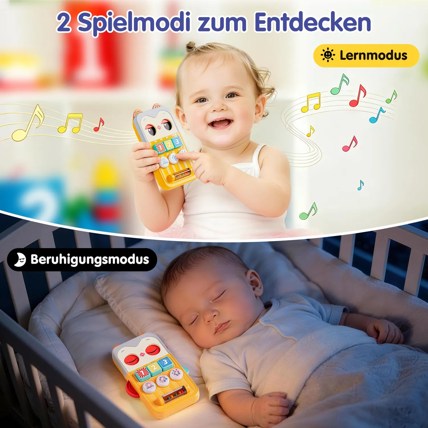 HOLA Eulen-Handy Musikspielzeug 6-12 Monate Lernmodus