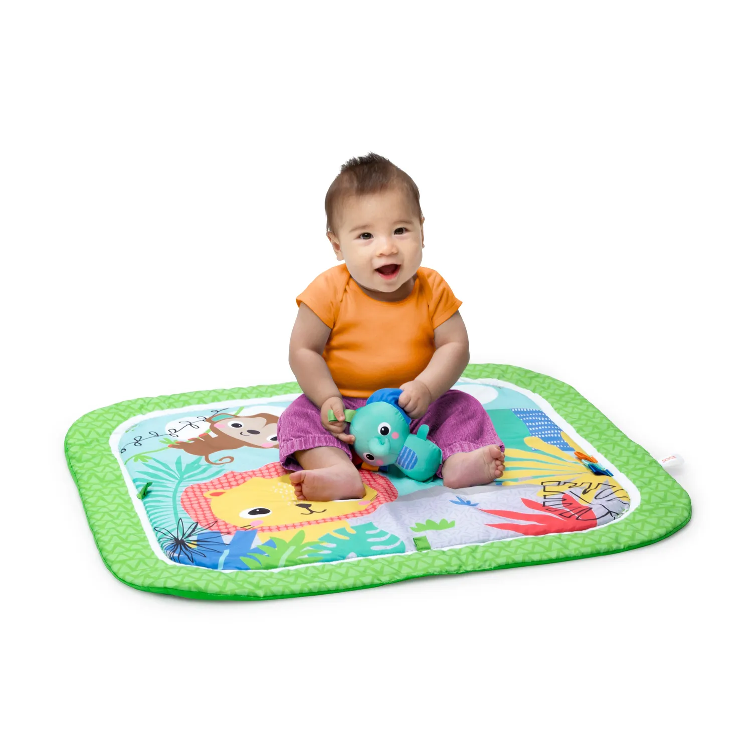 Bright Starts Wild Wiggles Spieldecke Baby waschbar grün