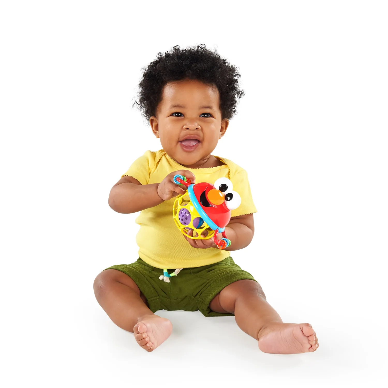 Bright Starts Sesame Street Jingle & Shake Elmo Rasselball Griff-Löcher