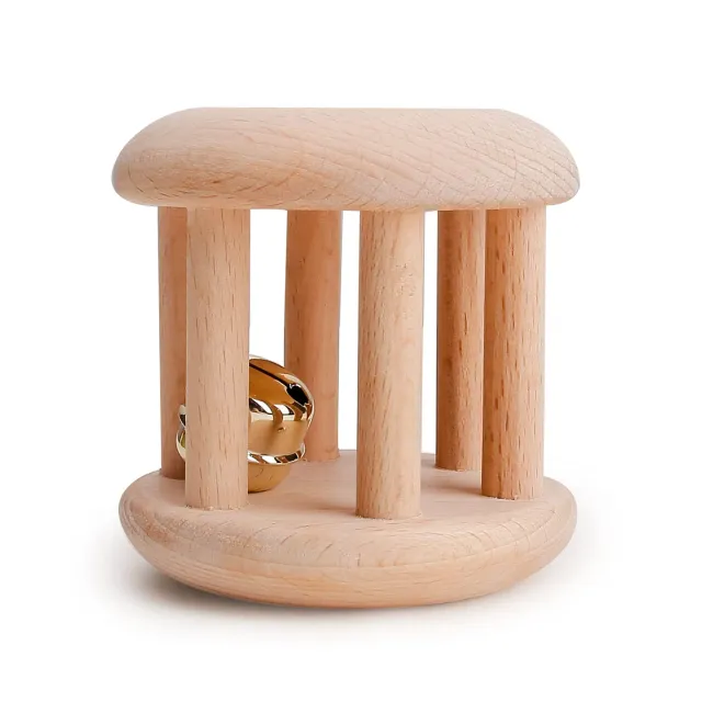 let's make Montessori Rassel Holz natur 4-teilig Greifspielzeug