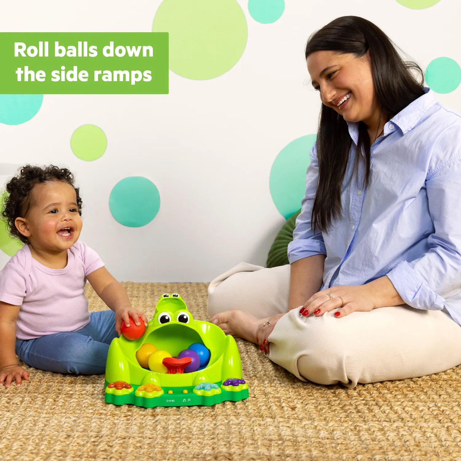 Bright Starts Poppin Ball Frosch Ballspielzeug ab 6 Monate