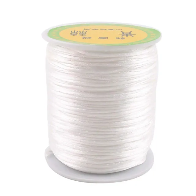 let's make Satin Rattail Nylonschnur weiß 75 m