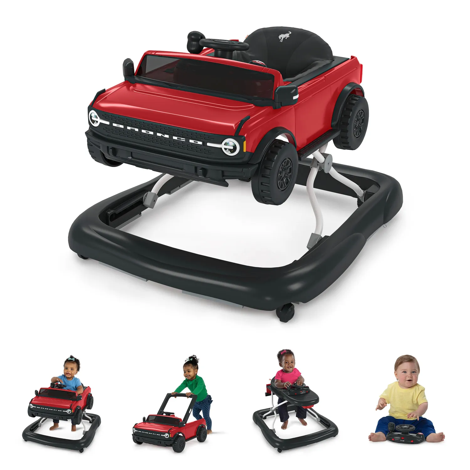 Bright Starts Ford Bronco 4-in-1 Lauflernwagen Race Red Baby