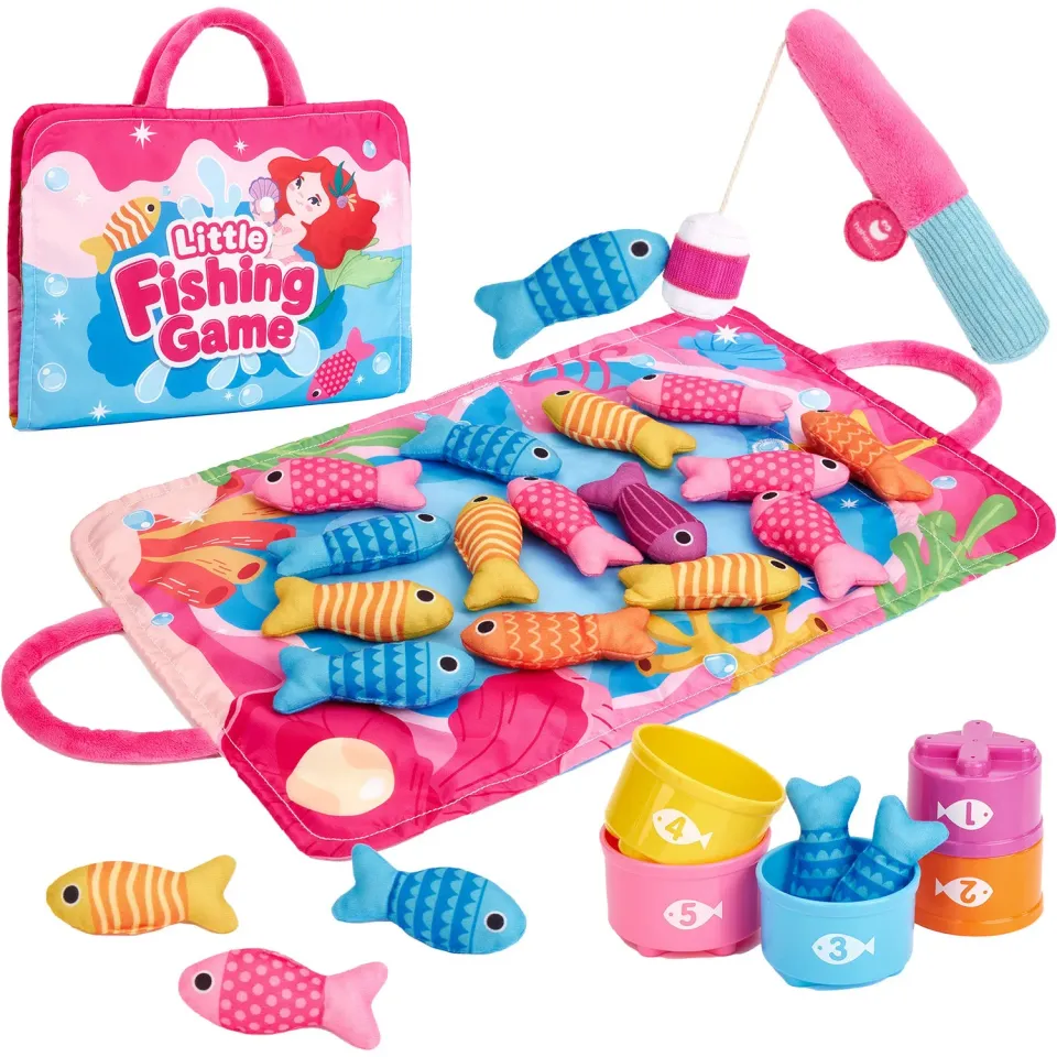 hahaland Little Fishing Angelspiel Bad pink 22-teilig