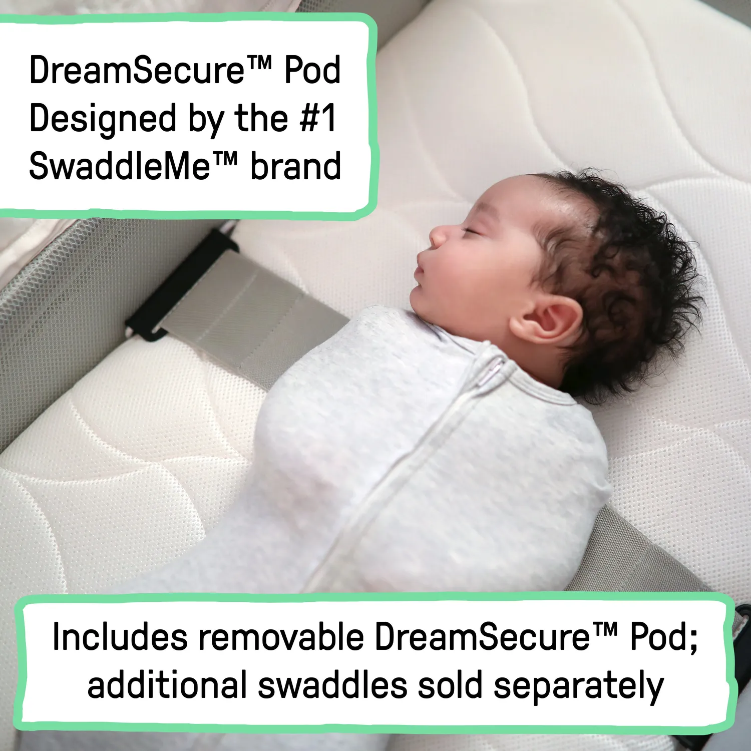 Ingenuity DreamSecure 2-in-1 Beistellbett Weiß mit Pod atmungsaktiv