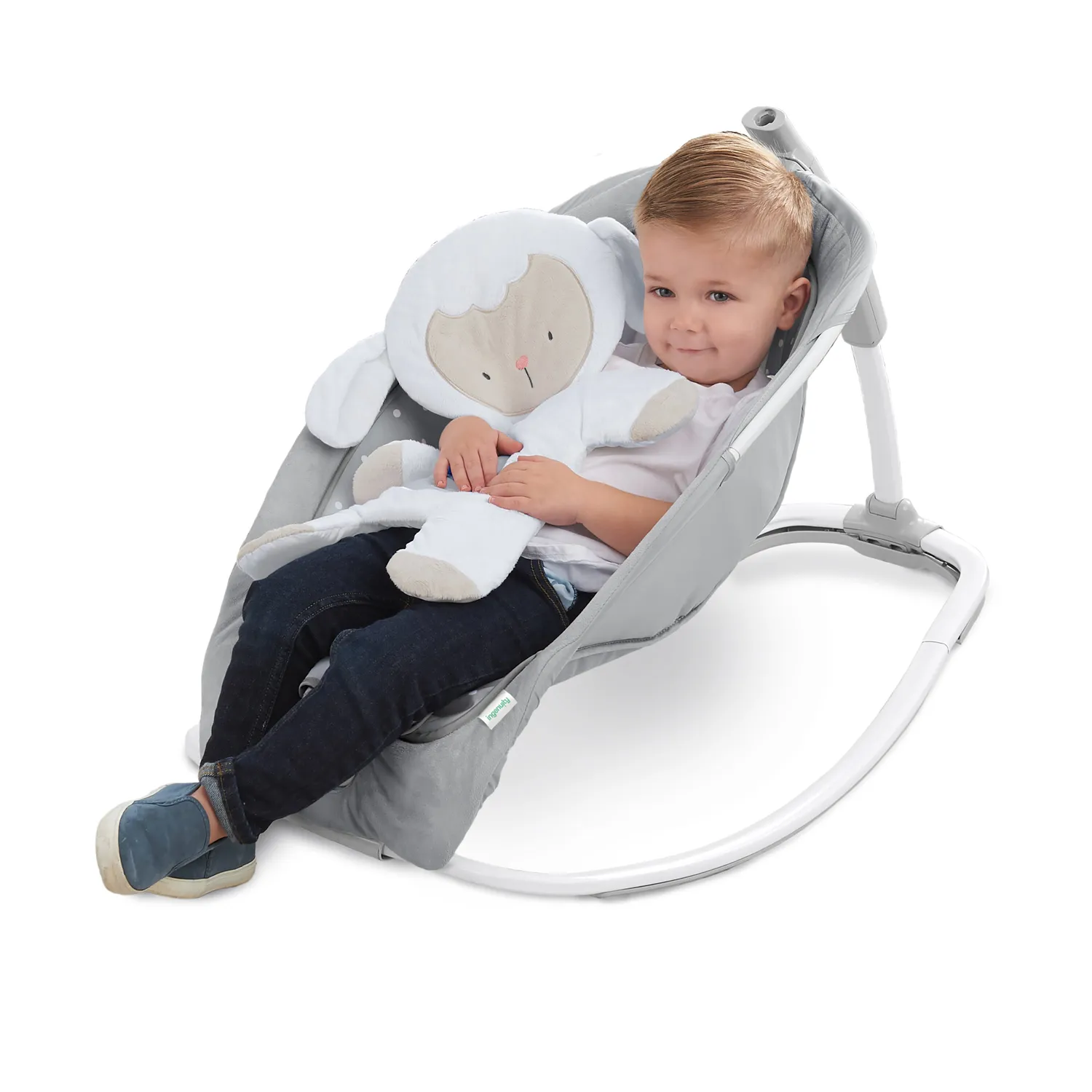 Ingenuity Cuddle Lamb Babywippe mit Vibration Lamm