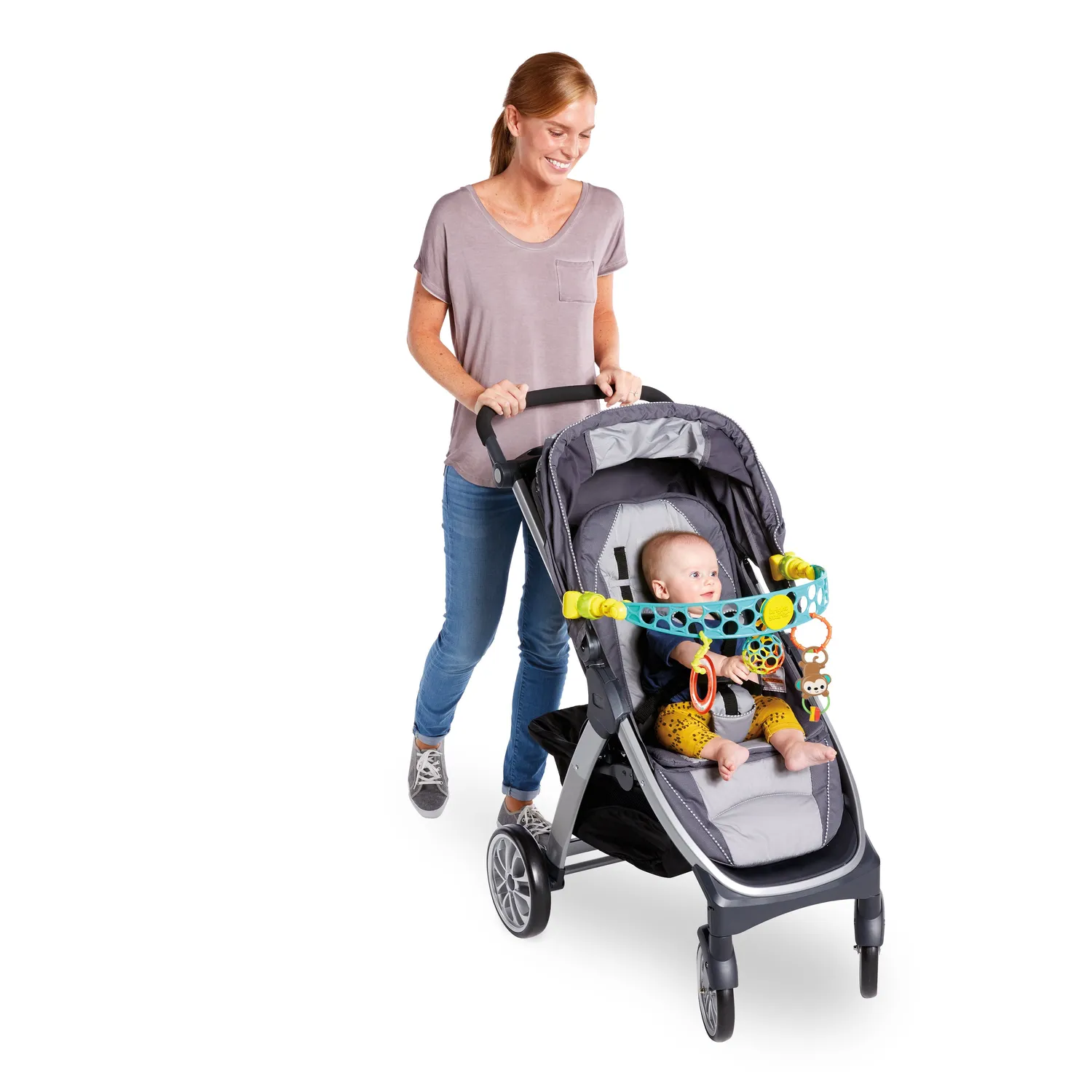 Bright Starts Oball Flex n Go Spielbogen Affe verstellbar
