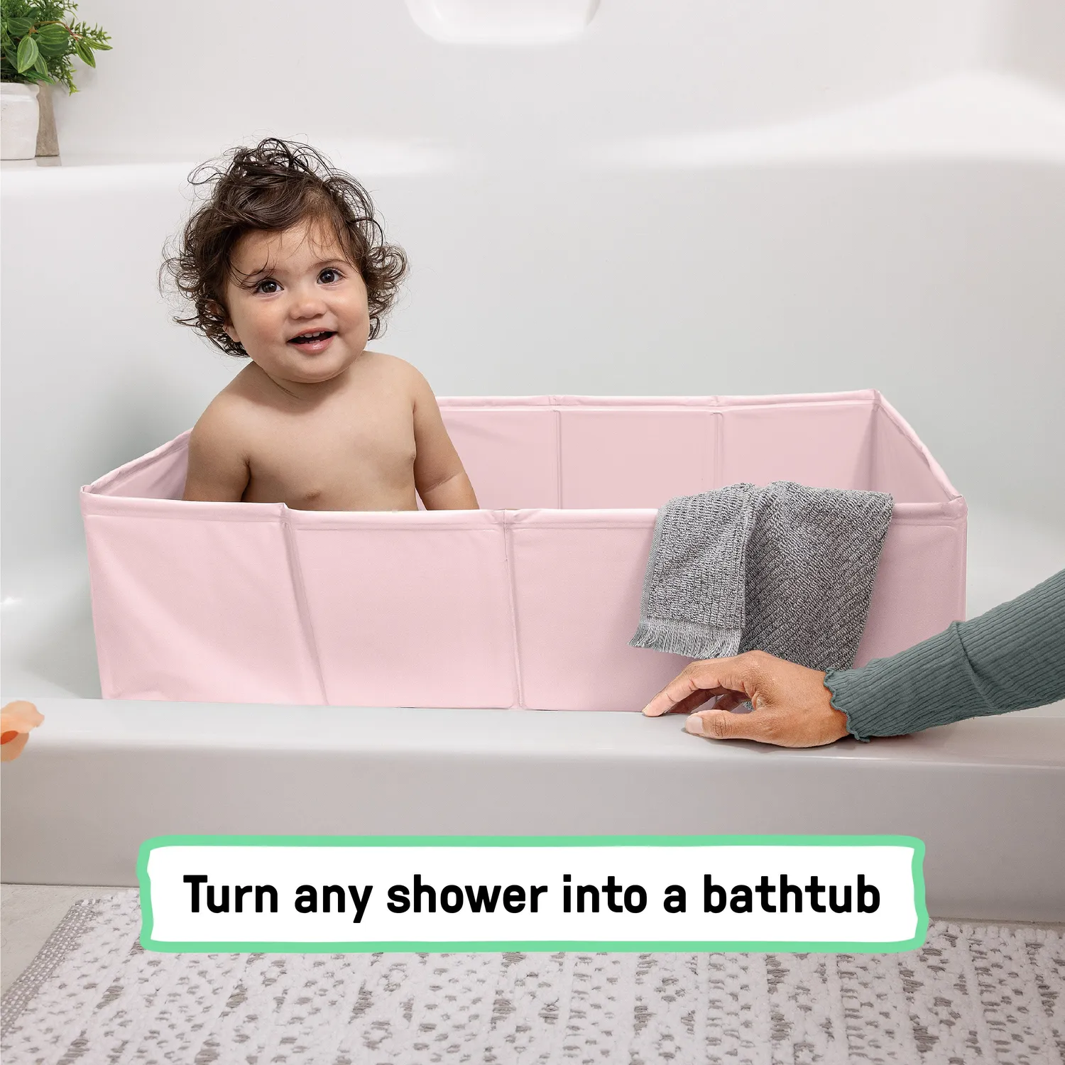 Ingenuity Tuckaway Kleinkind Badewanne Pink faltbar