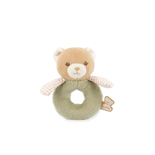 Kaloo Stimuli Rasselbär Greifling grün 12,5 cm mit Glocke