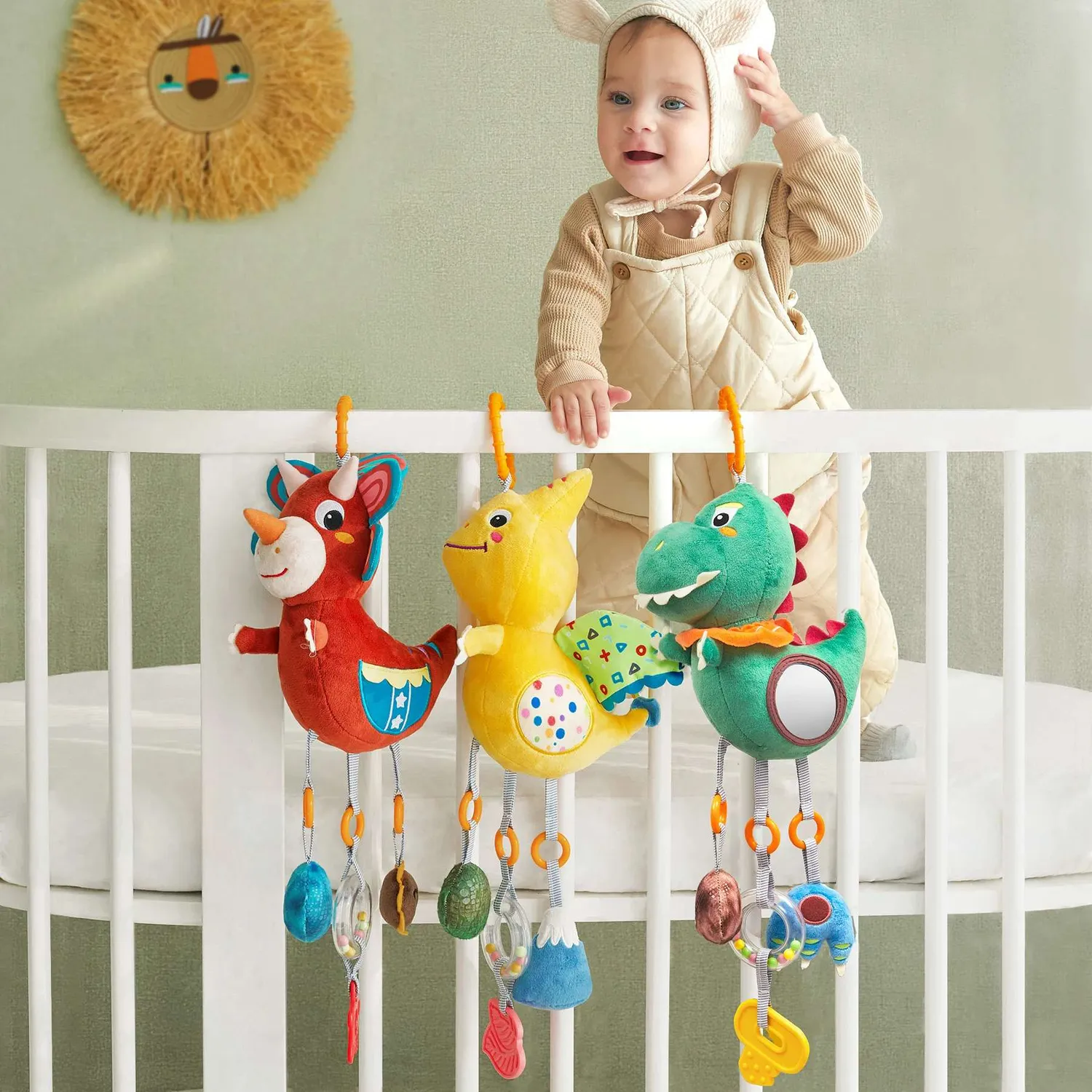 TUMAMA TM270 Hängerassel Spiegel Beissring Dino