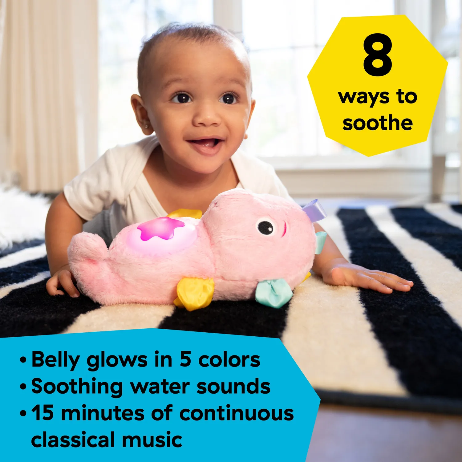 Baby Einstein Sea Dreams Seepferdchen Plüsch Rosa mit Musik