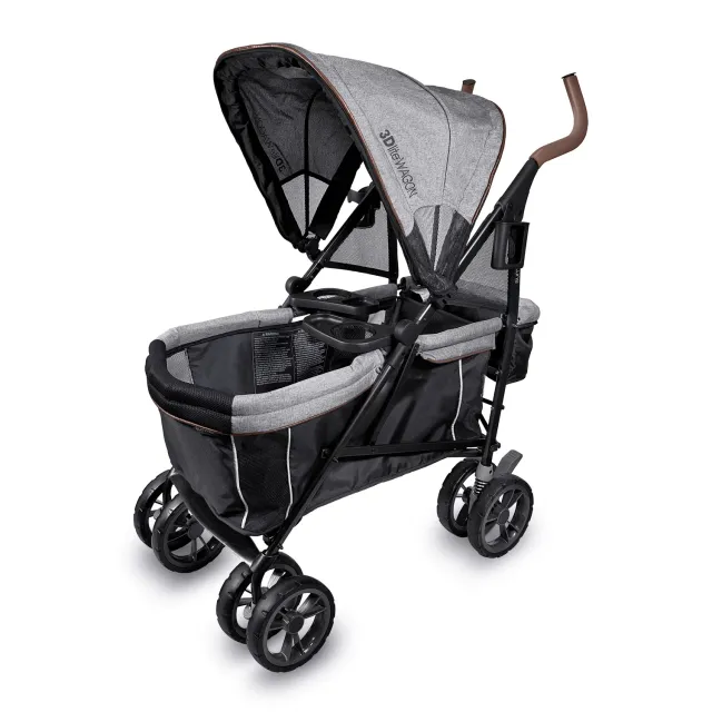Summer 3Dlite Wagon Bollerwagen Schwarz Grau 2-Sitzer