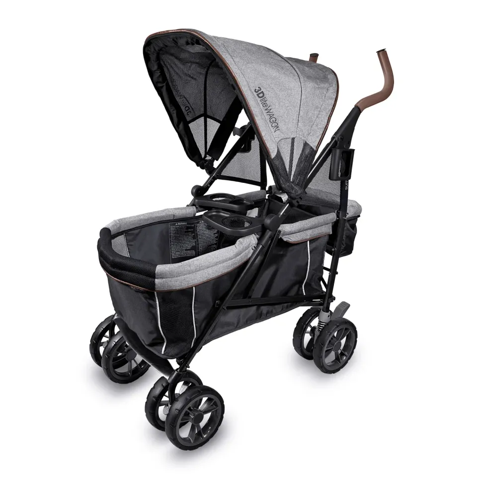 Summer 3Dlite Wagon Bollerwagen Schwarz Grau 2-Sitzer