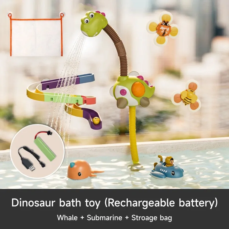 TUMAMA Badespielzeug Dusche mit Saugnapf und Rutsche