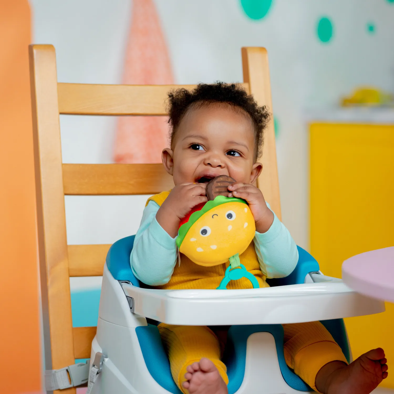 Bright Starts Say Cheeseburger Beissspielzeug Plüsch ab 3 Monate