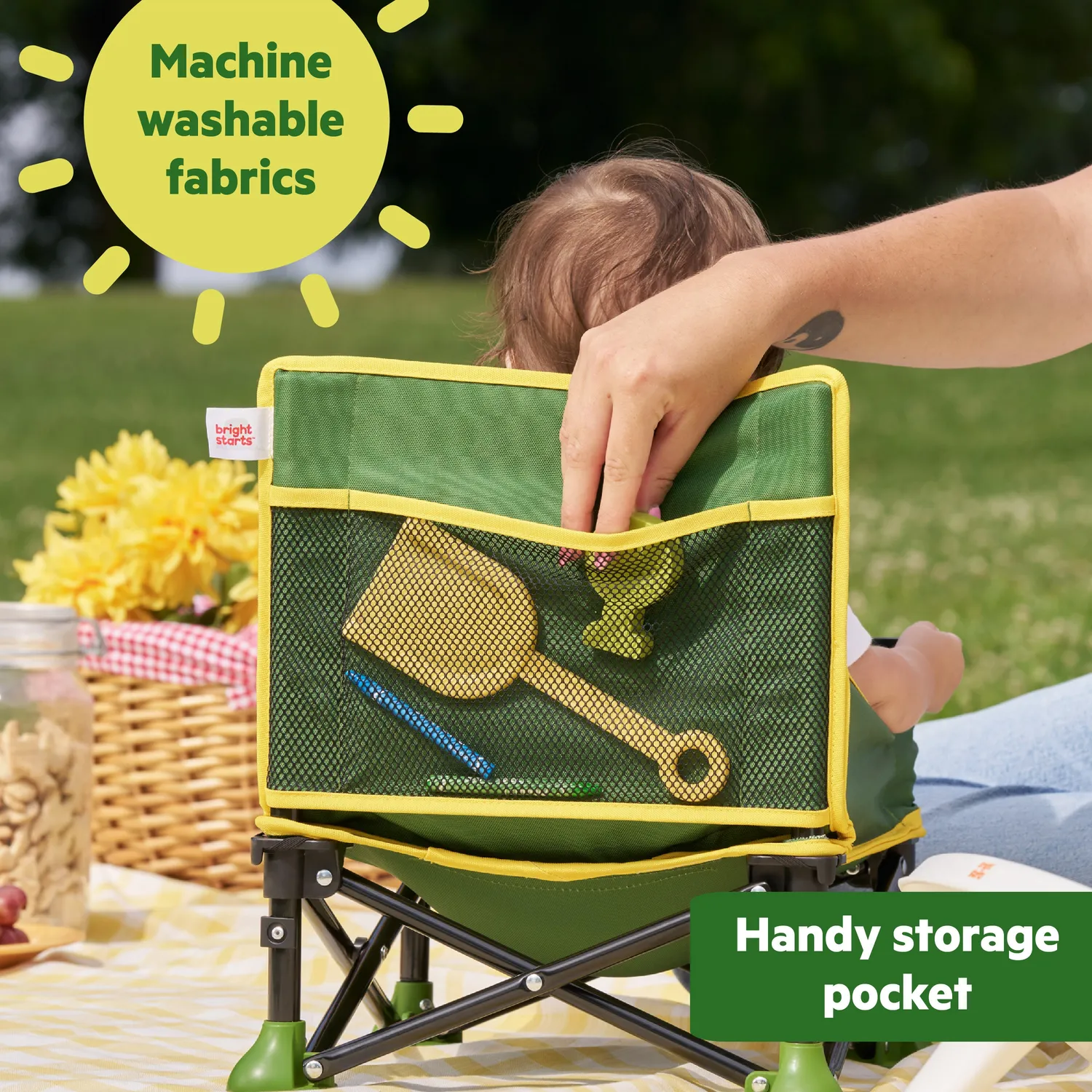 John Deere Pop 'N Sit Boostersitz tragbar 3-in-1 grün