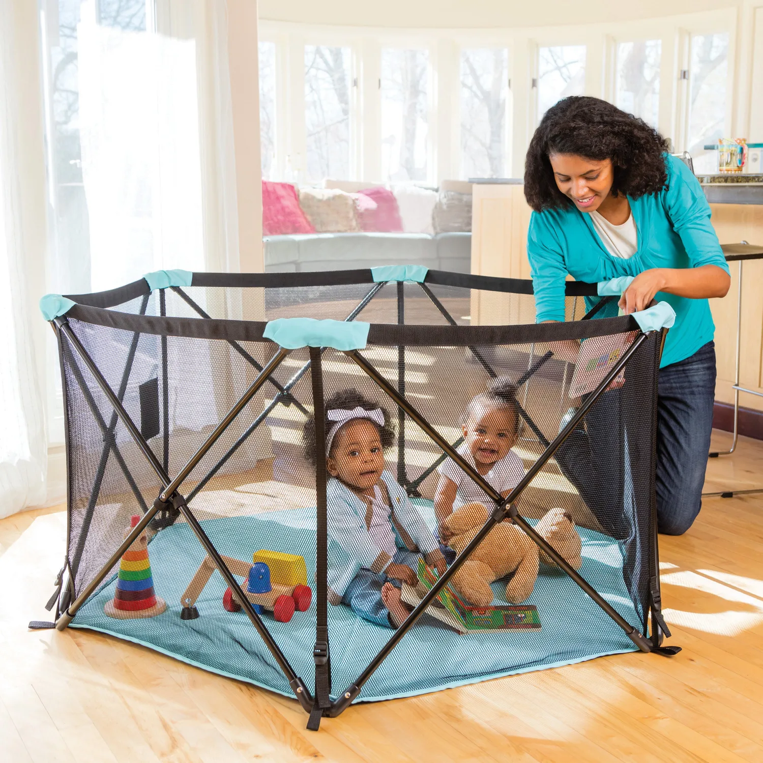 Summer Infant Pop 'N Play Deluxe Ultimate Laufstall mit Sonnendach