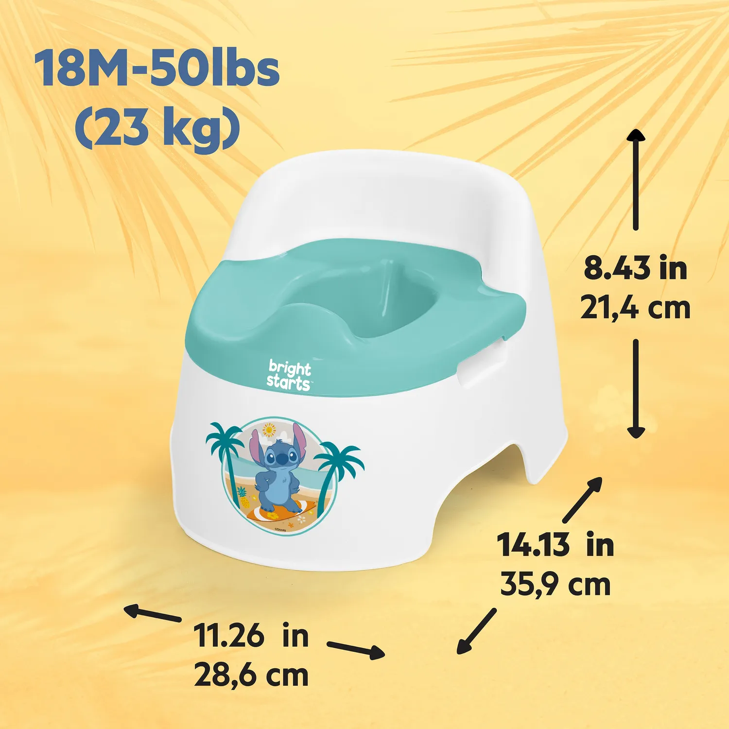 Bright Starts Disney Stitch Töpfchen bis 22 kg Spritzschutz