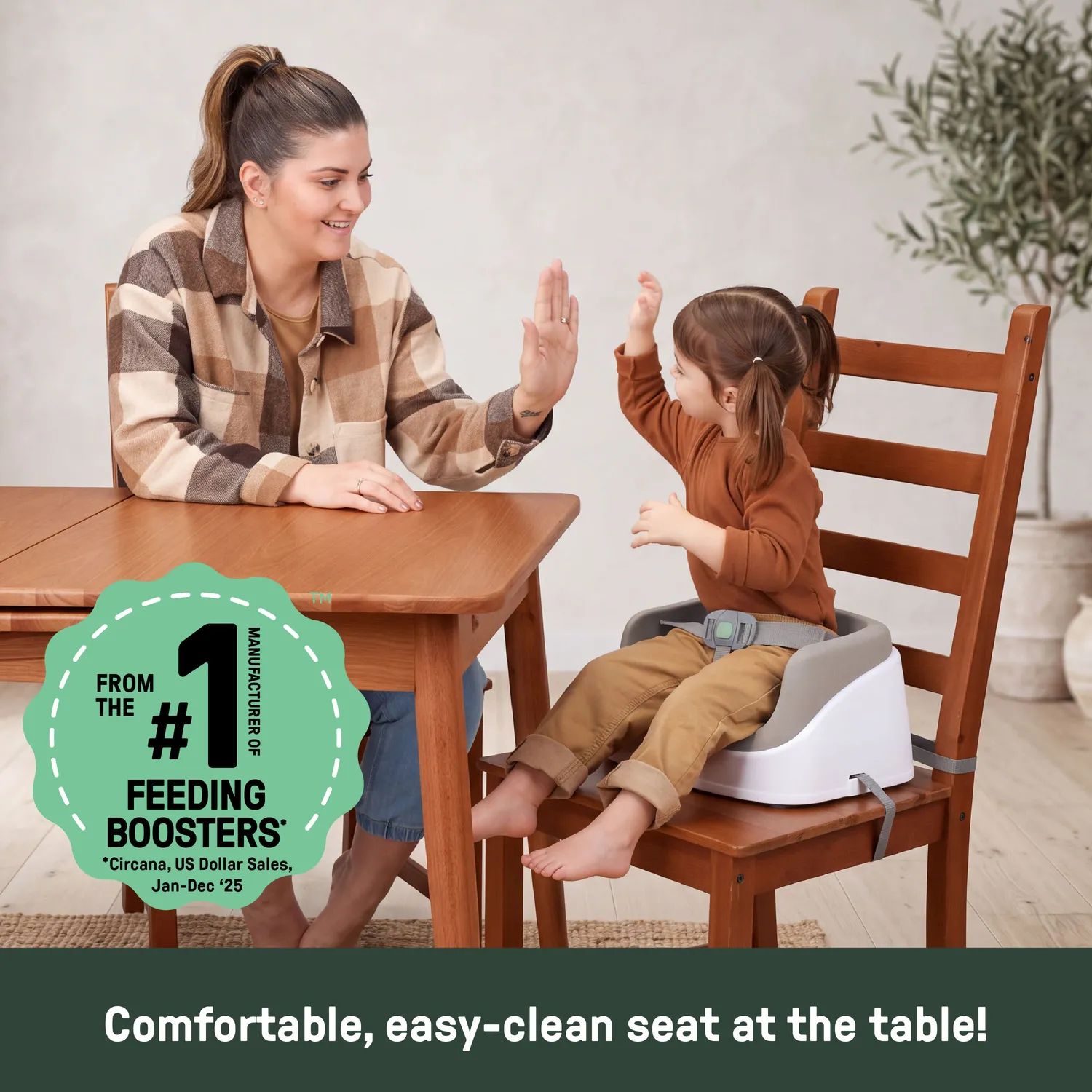 Ingenuity SmartClean Toddler Booster Sitzerhöhung Oat abwaschbar