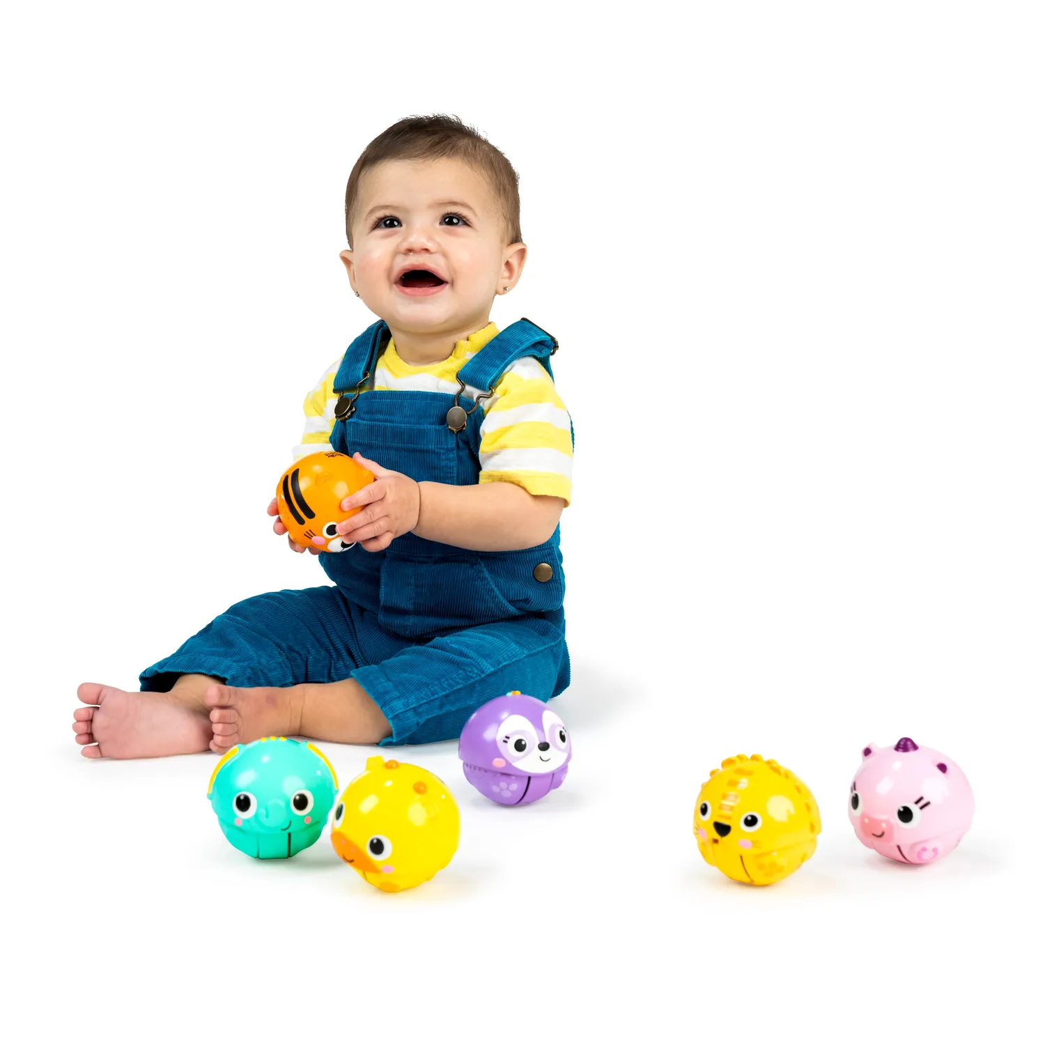 Bright Starts Giggables Roll & Chase Pals Ball 6er Pack mit Sound