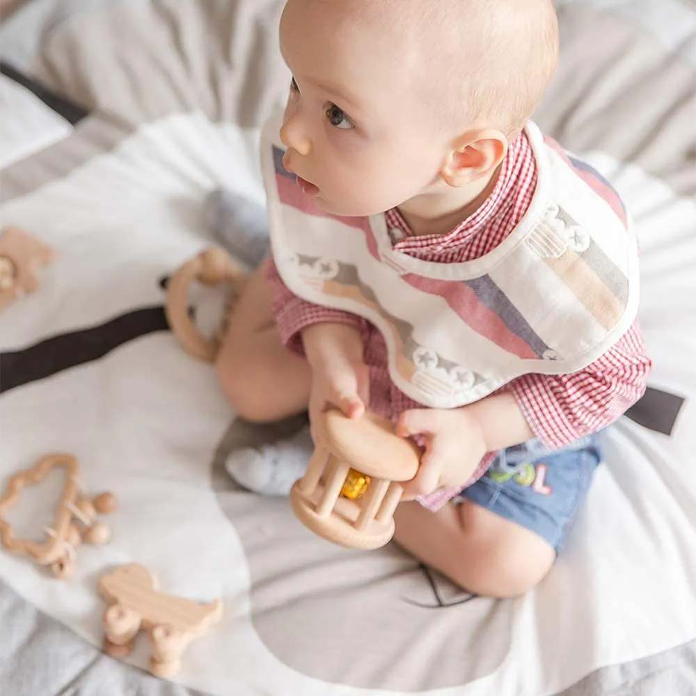 let's make Montessori Rassel Holz natur 4-teilig Greifspielzeug