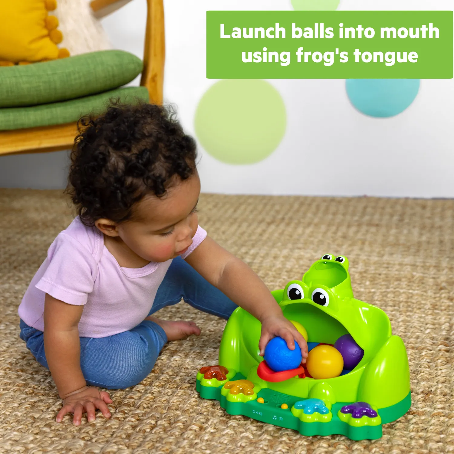 Bright Starts Poppin Ball Frosch Ballspielzeug ab 6 Monate